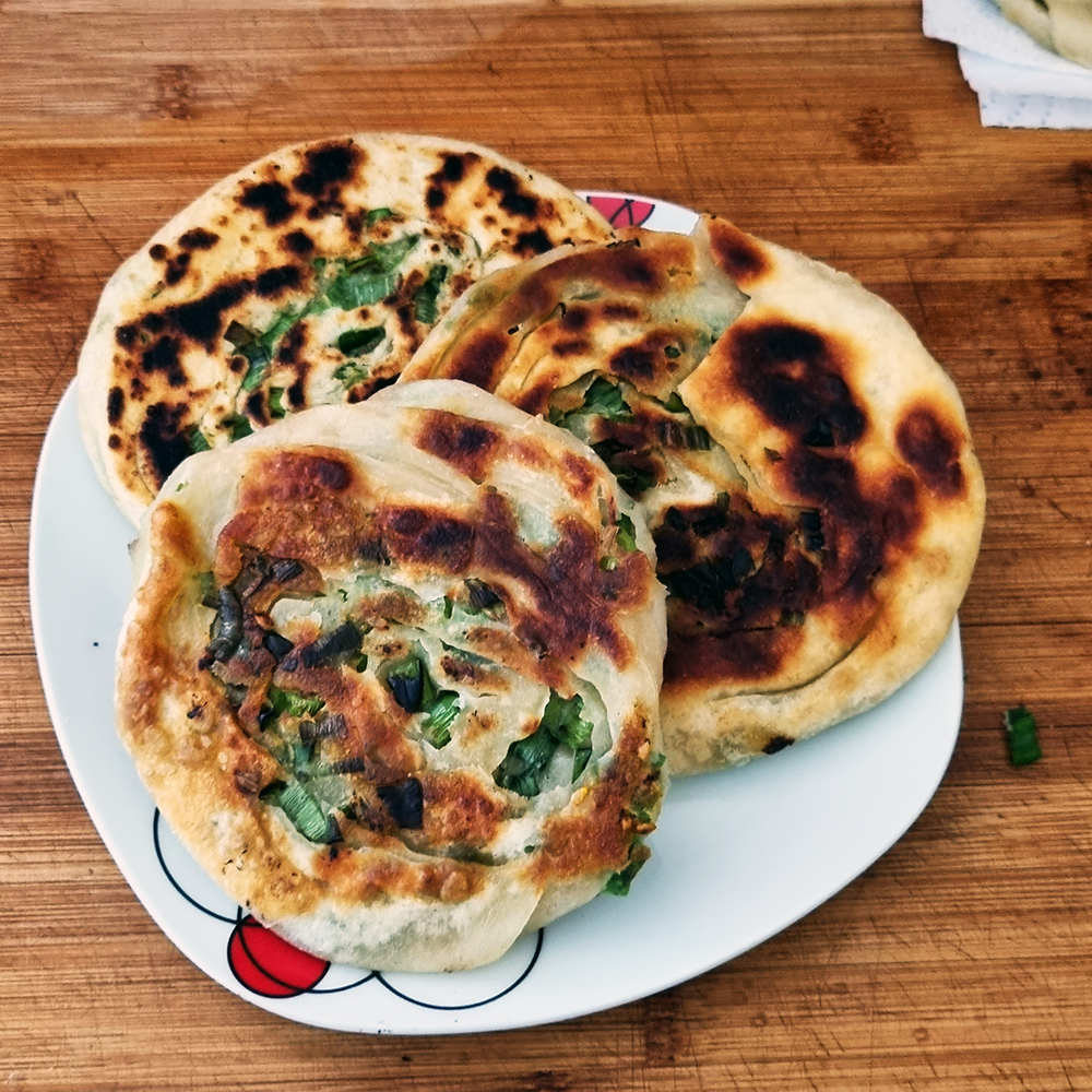 Crispy Chinese scallion pancakes
